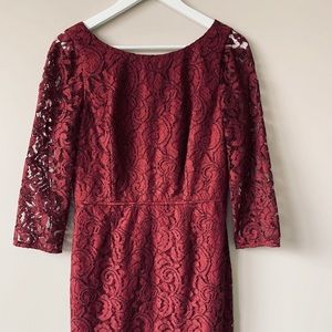 J Crew Burgundy Lace Dress